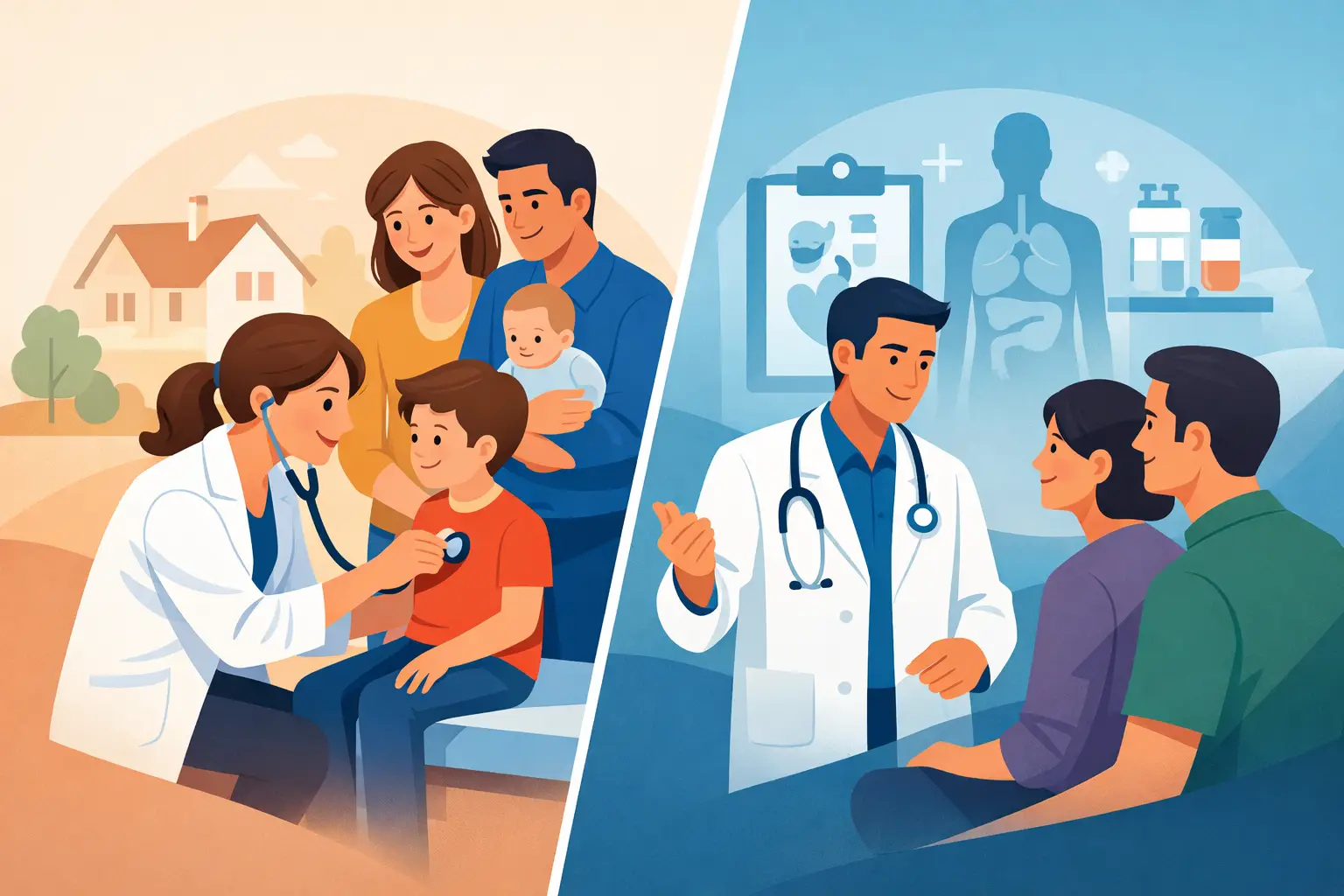 Family Medicine vs Internal Medicine Adults