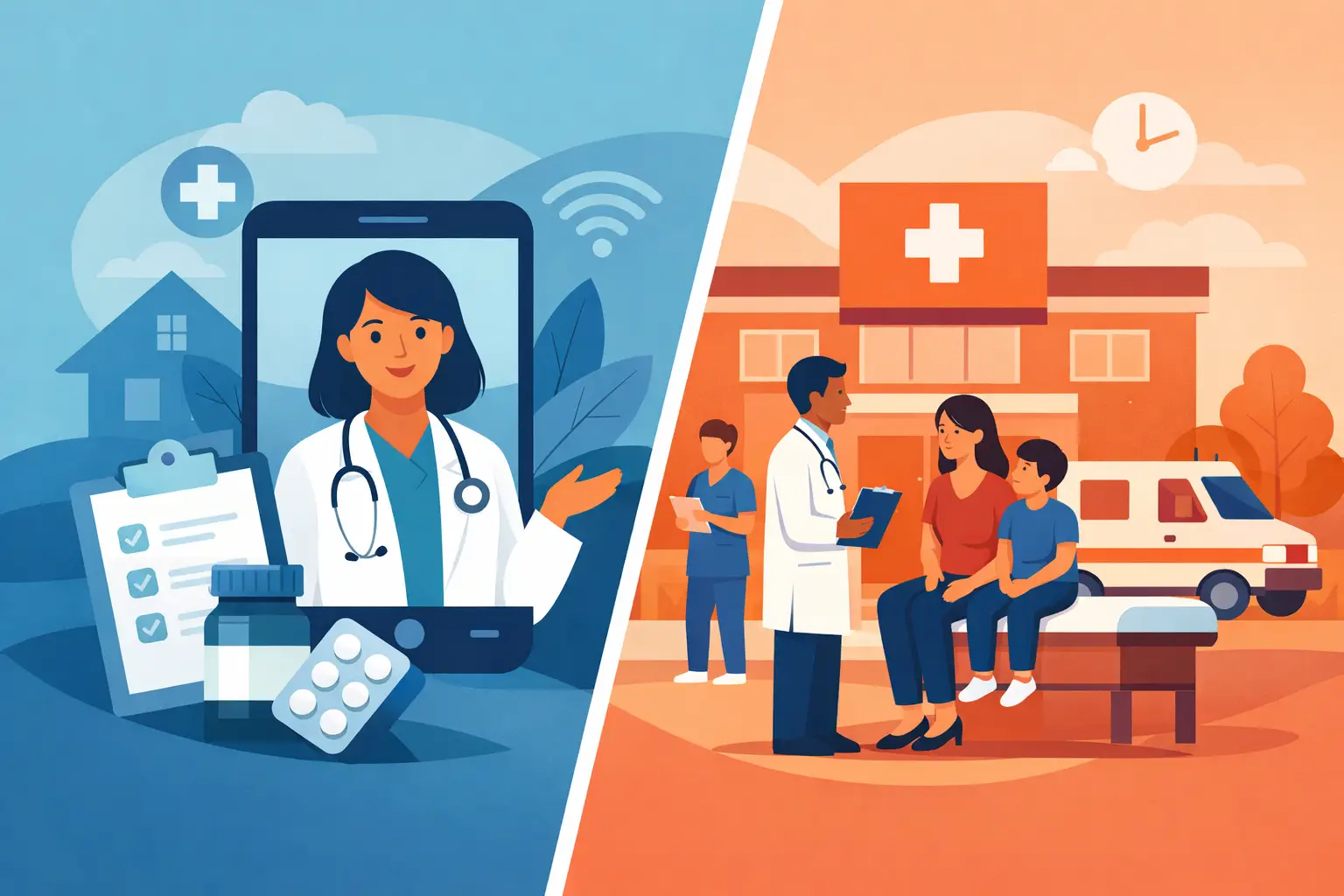 Telehealth vs Urgent Care for Minor Illness